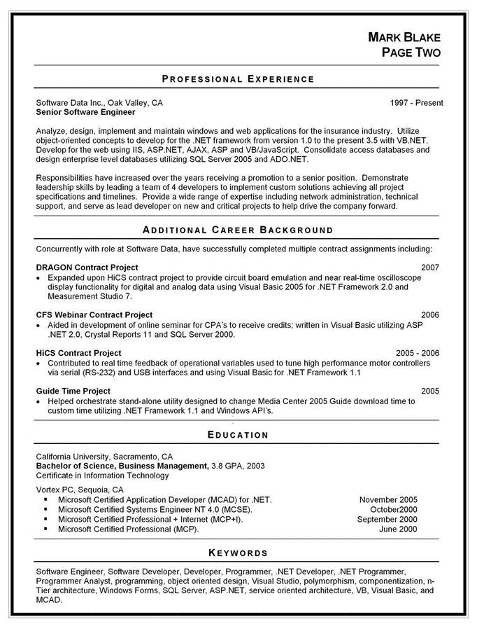 Sample cover letter for resume software engineer